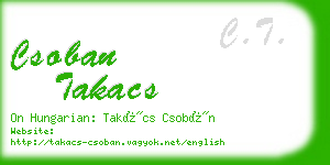 csoban takacs business card